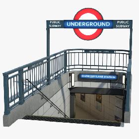3D London Underground Entrance model